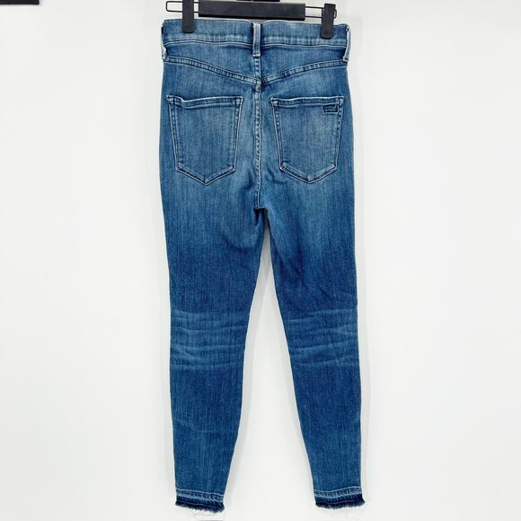 AYR Women's Blue High Rise Medium Wash Cropped‎ Skinny Denim Jeans Size 27x26 - Picture 2 of 3